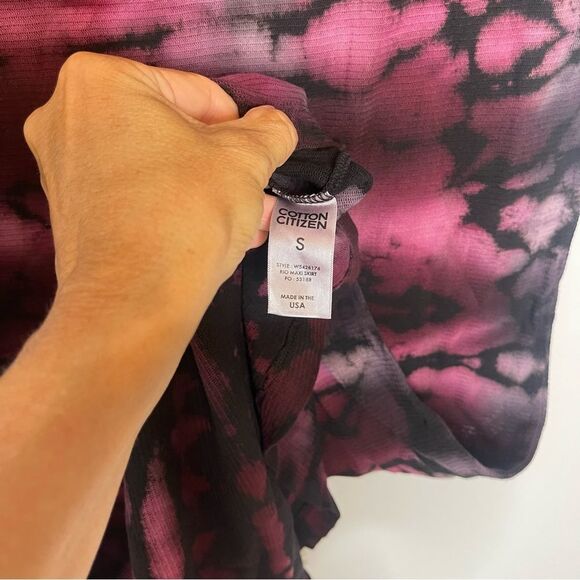 $185 Rio Maxi Skirt in Magenta Tie Dye COTTON CITIZEN NEW - Picture 5 of 9